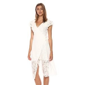 White Lace Dress(Ali & Jay laces and paper flower)